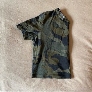 ZARA Camo Cropped T Shirt Size Small